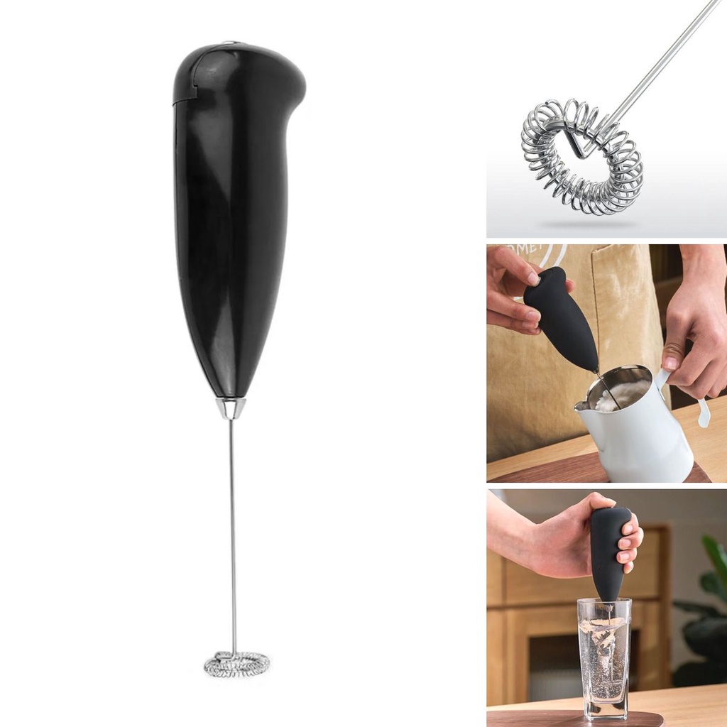 Mini Mixer Misturador De Bebidas Portatil Eletrico de Inox