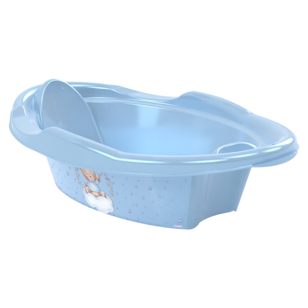 Banheira Bebê 21L Urso Azul | Plasutil | Confortável e Segura