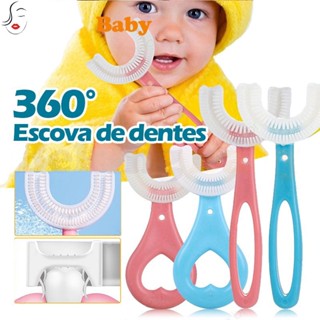 Contato Agora Escova De Dentes Em Forma De U De 360 Graus Para Crianças De 2 A 12 Anos # 1