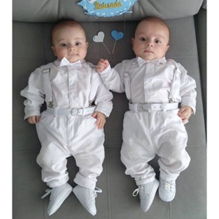 Conjunto De batizado Luxo Para Bebê Menino RN a 12 Meses