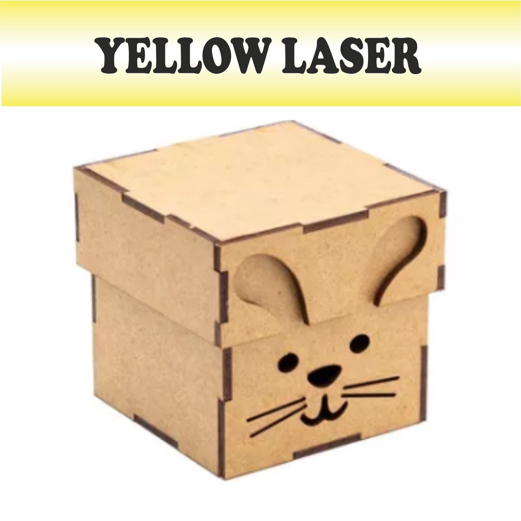 KIT CAIXA PÁSCOA COELHO - MDF 3MM CRU - 5 OU 15 UNIDADES - TAMANHOS 8X8CM, 12X12CM - ACHADINHOS DA SHOPEE