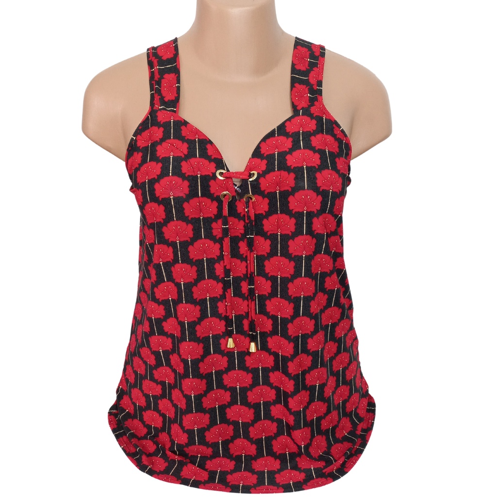 Regata Feminina Liganete Malha fria Estampada Soltinhas
