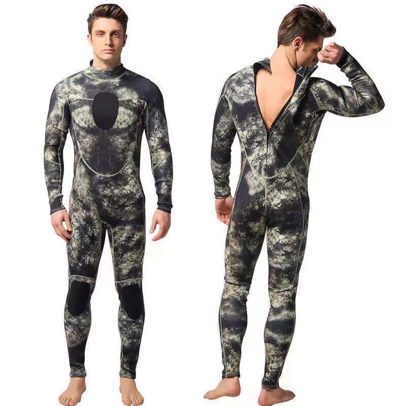 Roupa De Mergulho Neoprene  3mm Para mergulhor caça sub Camuflagem M - XXL