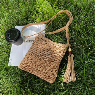 Moda bolsa de palha vintage verão bolsa de um ombro bolsa de viagem de férias/bolsa mensageiro
