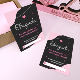 Até 200uni Folhetos de agradecimento 7x10cm - Agradecimento ao cliente - Pronta Entrega em Oferta na Shopee