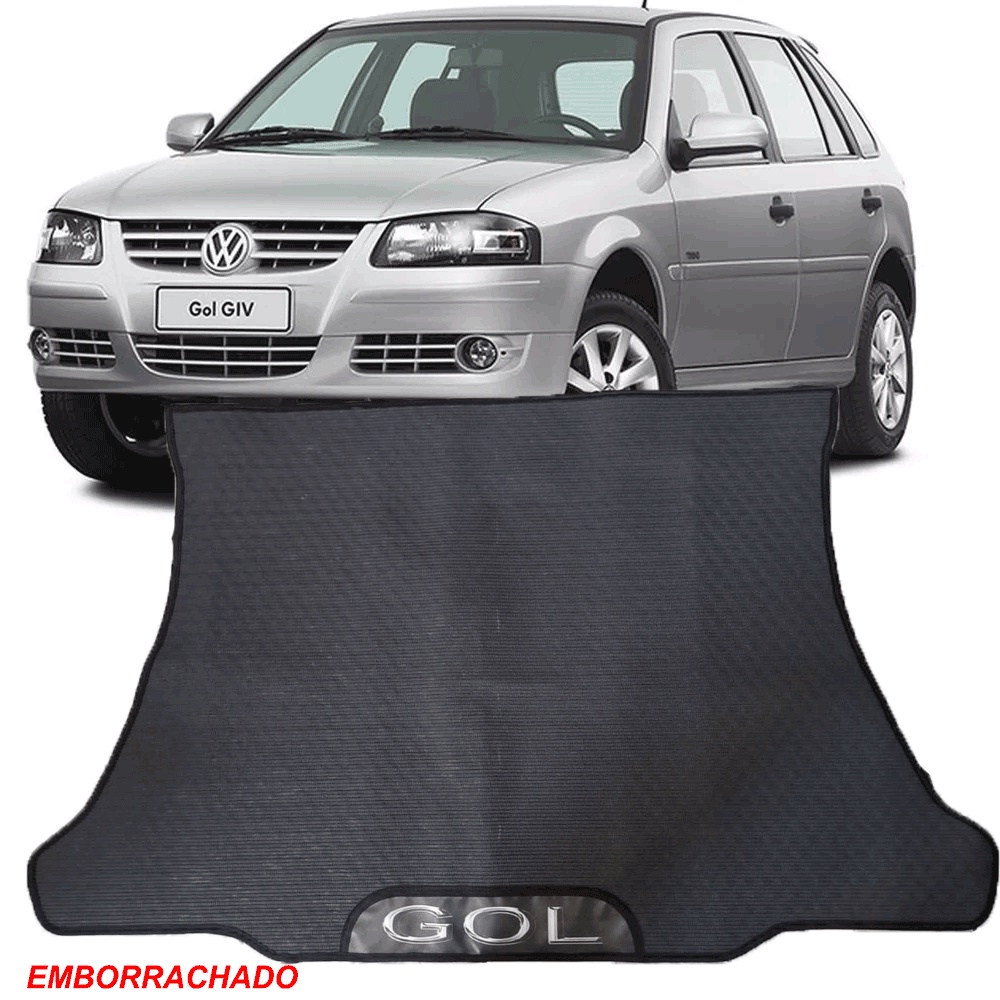 TAPETE EMBORRACHADO PARA PORTA MALA MALAS ESPECIFICO DO CARRO GOL G3 G4 2000 A 2008