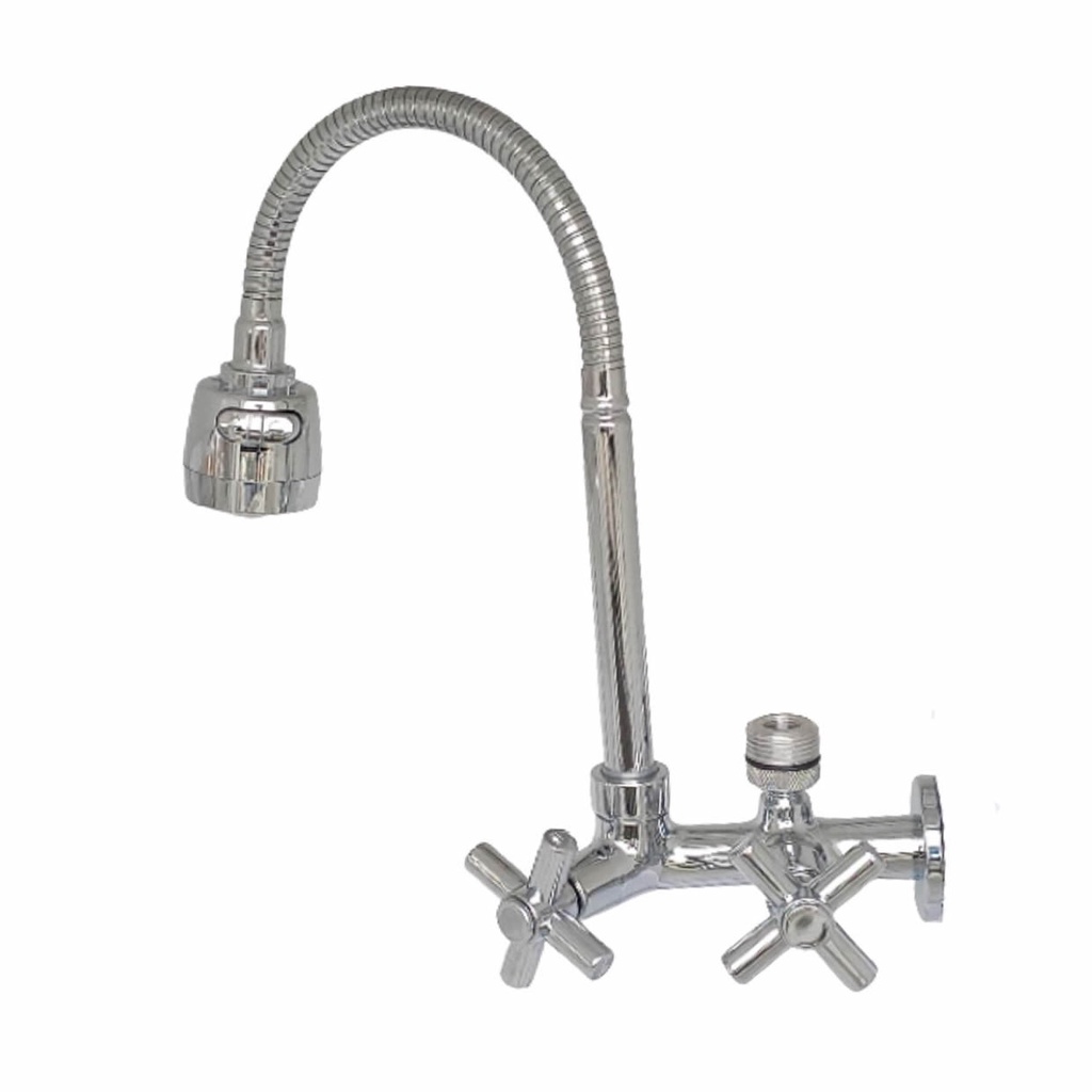 2163 MVS Torneira em METAL Gourmet Parede Filtro 1/4" ou Máquina Lavar 3/4" (LAVA LOUÇA) ALTA VAZÃO em Oferta na Shopee