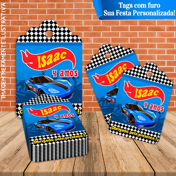 Etiquetas Tags Personalizadas Hot Wheels em Oferta na Shopee