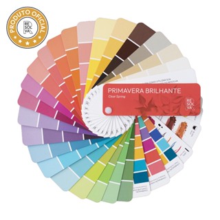 Primavera Brilhante | Intensa | Cartela Paleta De Cores Coloração Pessoal Mini | Resolva