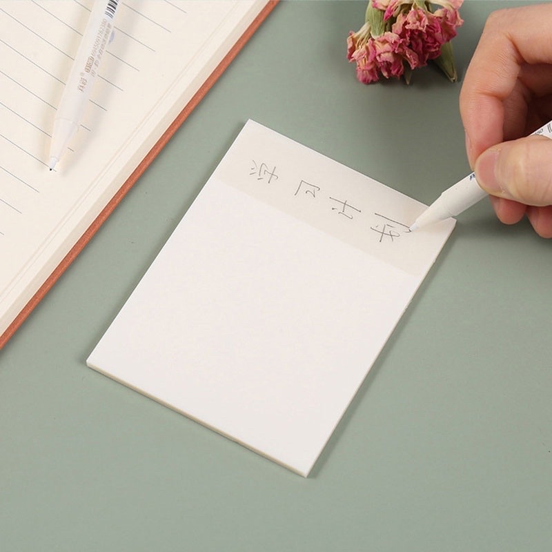 Kit 2 Bloco Notas Adesivas 50 Pcs Transparentes À Prova D'água Para Escola / Escritório / Papelaria 6304 6515