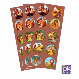 KIT 3 CARTELA DE ADESIVOS PARA FESTA - O REI LEÃO em Oferta na Shopee