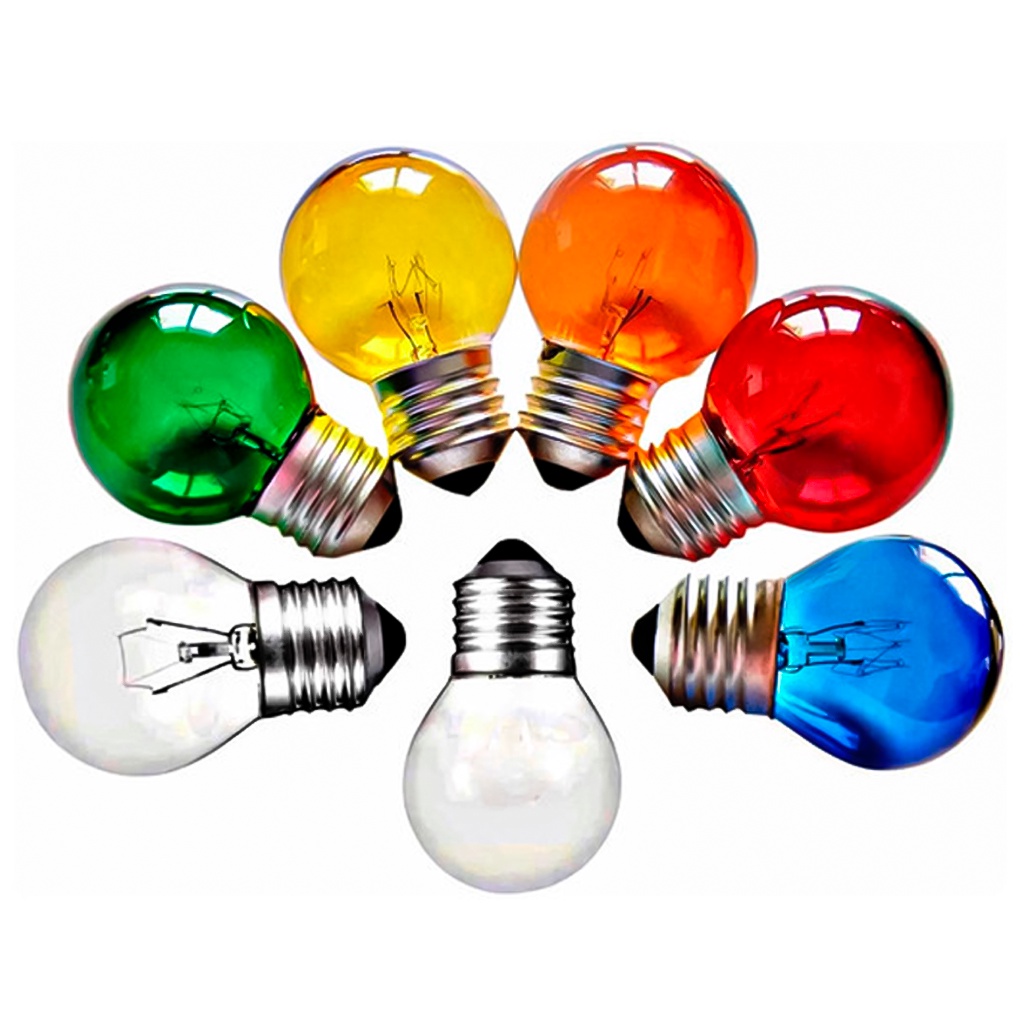 Mini Lâmpada Bulbo Bolinha Para Luminárias E27 15W 110V - 220V Cores A Escolher Decoração Lindo em Oferta na Shopee