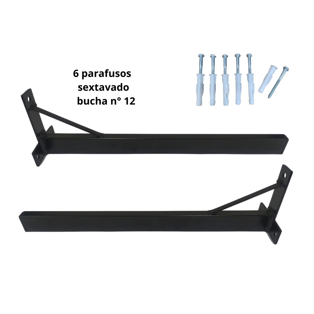 Suporte Grapa Reforçada 50 Cm Pia, Balcão, Granito de Parafusar
