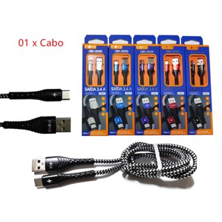 Cabo V8 Micro usb / Tipo C USB / Lightning IOS Android Carga Rápida 1 Metro Original