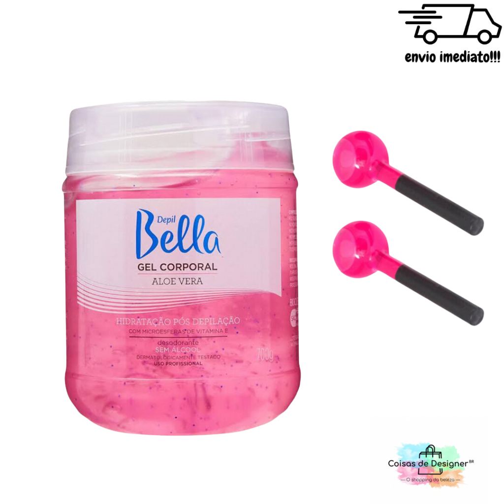 Kit Cromoterapia Esfera Rosa + Gel Calmante Aloe e Vera Depil Bella em Oferta na Shopee
