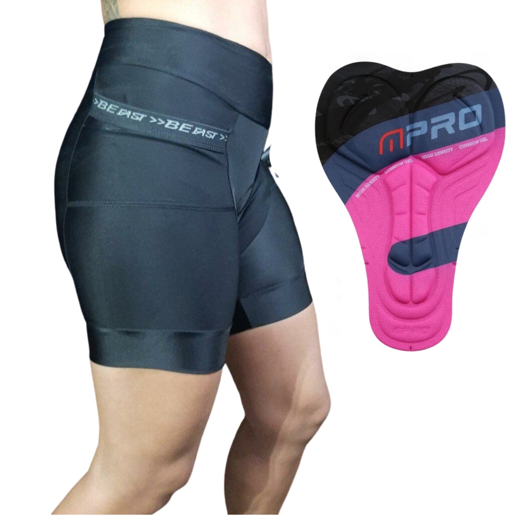 Bermuda Feminina Para Ciclismo Short Forro de GEL Befast Com Dois Bolsos - Super Confortável