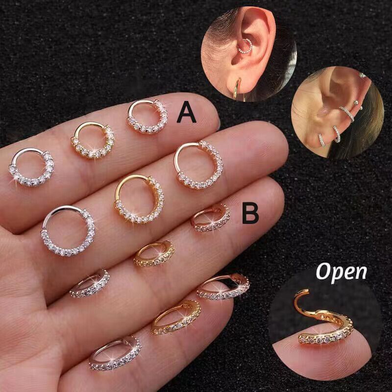 Piercing Orelha Daith Septo Argola Indiana Detalhada 1unidade