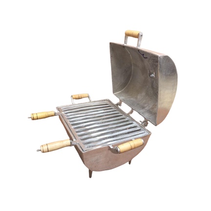 Churrasqueira de alumínio fundido a bafo TAMANHO MÉDIO / Direto da fábrica