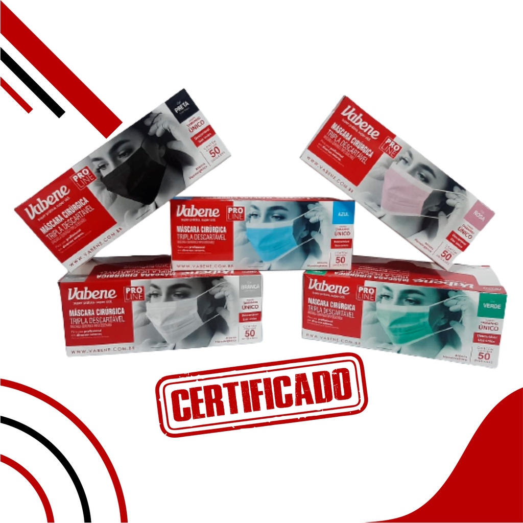 Máscara Tripla Descartável Cirurgica Caixa Com 50 Unidades Promoção Anvisa