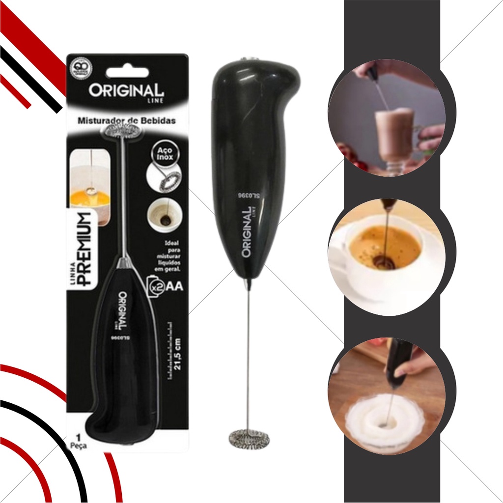 Mini Mixer Misturador Portátil Espuma Leite Café Cappuccino Misturador de Leite