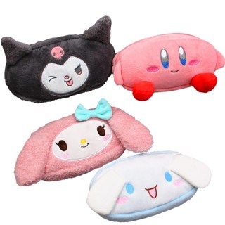 Kawaii Kirby Plush Estojo De Lápis Kuromi Cinnamorol Melodia Grande Capacidade Bolsa De Papelaria Para Estudantes
