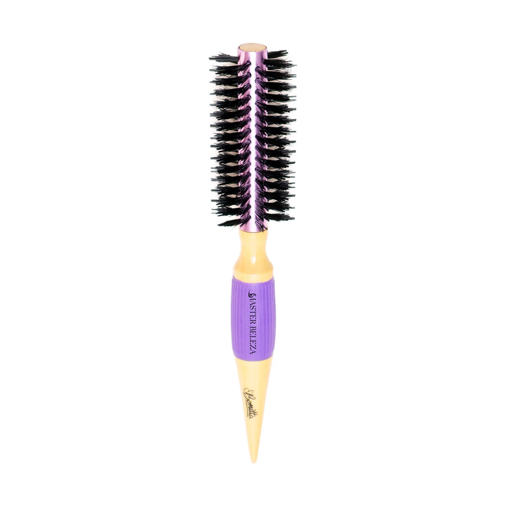 Escova De Cabelo Profissional Thermal Metallic Pro Wood 45mm Roxo Madeira