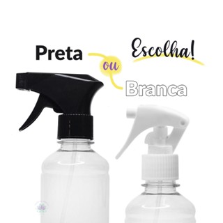 Kit com 2 Borrifador Spray 500ml, Preto ou Branco, Ideal Para Limpeza Multiuso, Home Spray, Água de Passar, Renovador de Lençóis, pulverizador