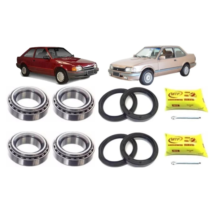 2 Kits Rolamentos Roda Dianteira Apollo Escort Verona De 84 A 92 ou Escort Hobby todos (MTF-2273)