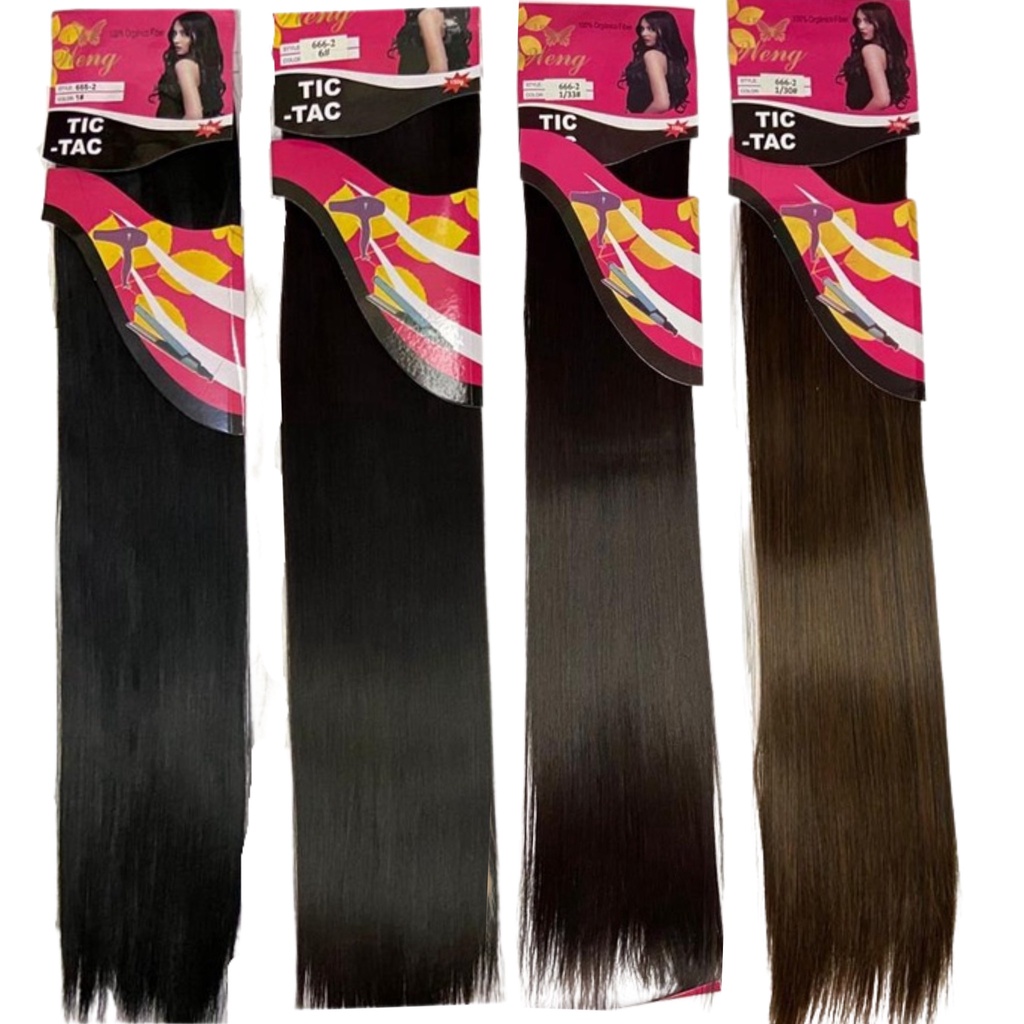 Extensão Aplique De Cabelo Tic Tac Liso e Ondulado Idêntico Ao Humano Longo Com Volume em Oferta na Shopee