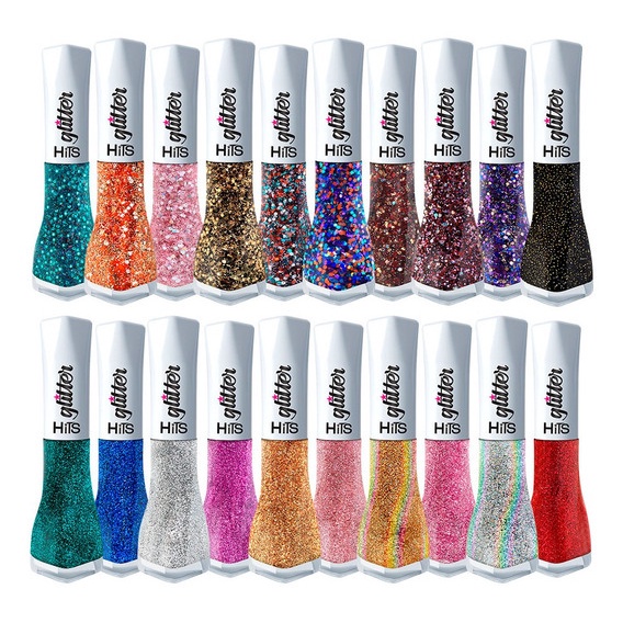 ESMALTES  HITS  COM  GLITER  HIPOALERGÊNICO  8 ml