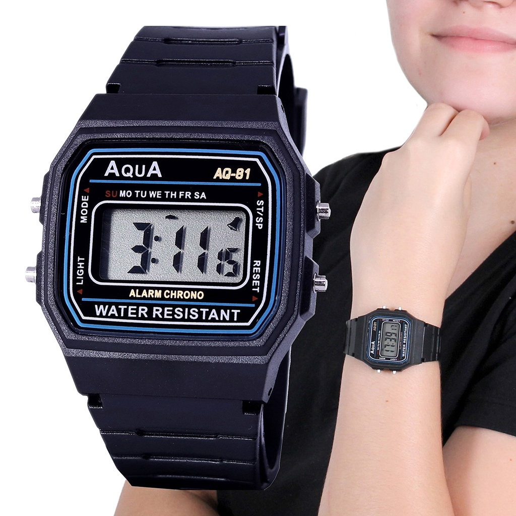 Detalhes do Relogio Aqua Original Digital Militar Espotivo Masculino a Prova D´agua Com Caixinha