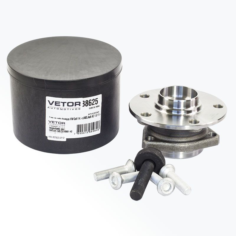 Cubo de Roda Dianteira Audi A3 1.6 11> VW Golf 1.4/2.0 14> Jetta 2.0 8V 11> Novo Fusca 2.0 13> C/ABS