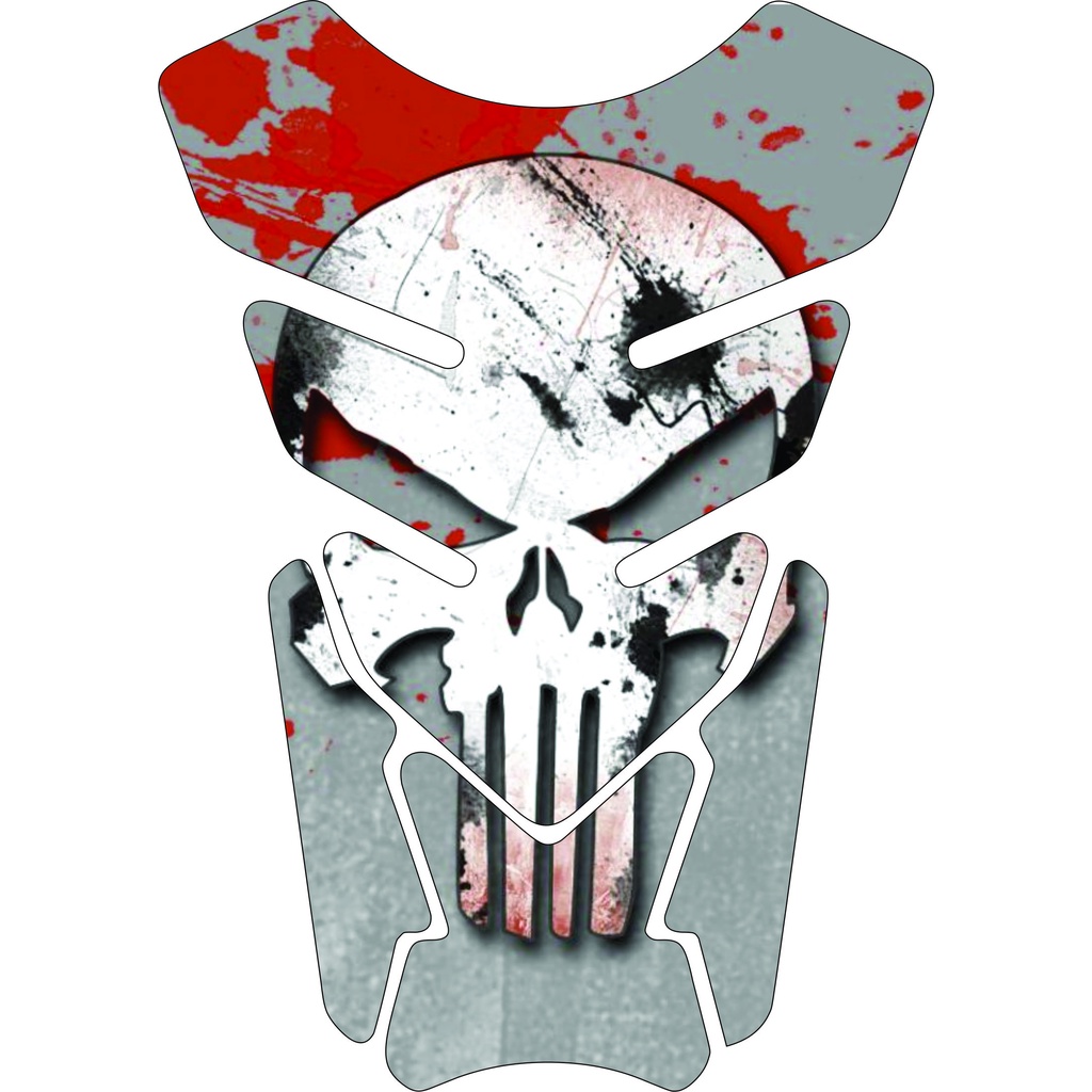 Protetor De Tanque Moto Resinado Tankpad Justi/ceiro Punisher Varios Modelos