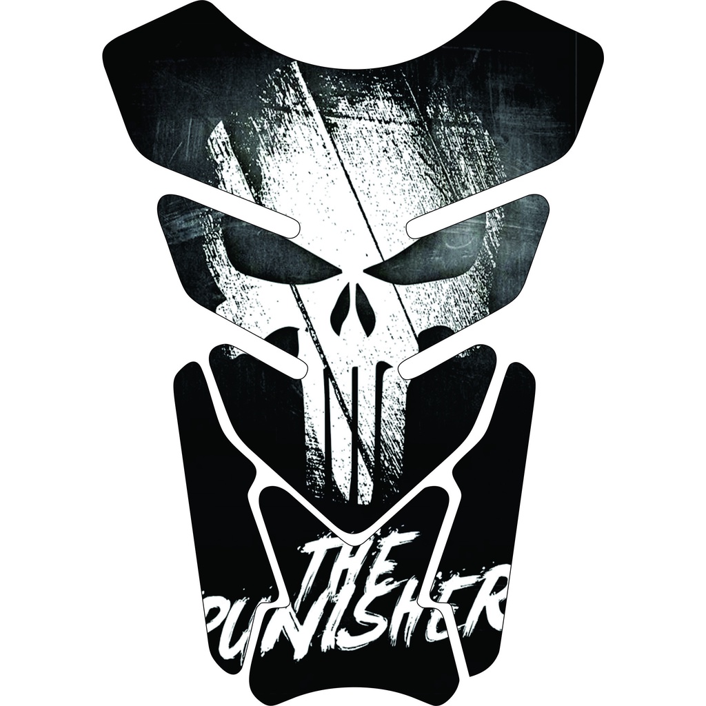 Protetor De Tanque Moto Resinado Tankpad Justi/ceiro Punisher Varios Modelos