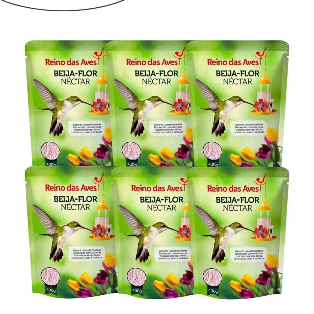 Néctar Beija-Flor 400g Kit 6un - Reino Das Aves
