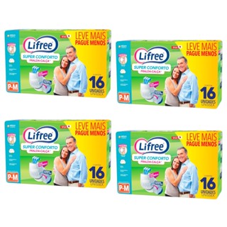 Fralda Adulto 4 Pacotes Tamanho P/M Lifree Super Conforto