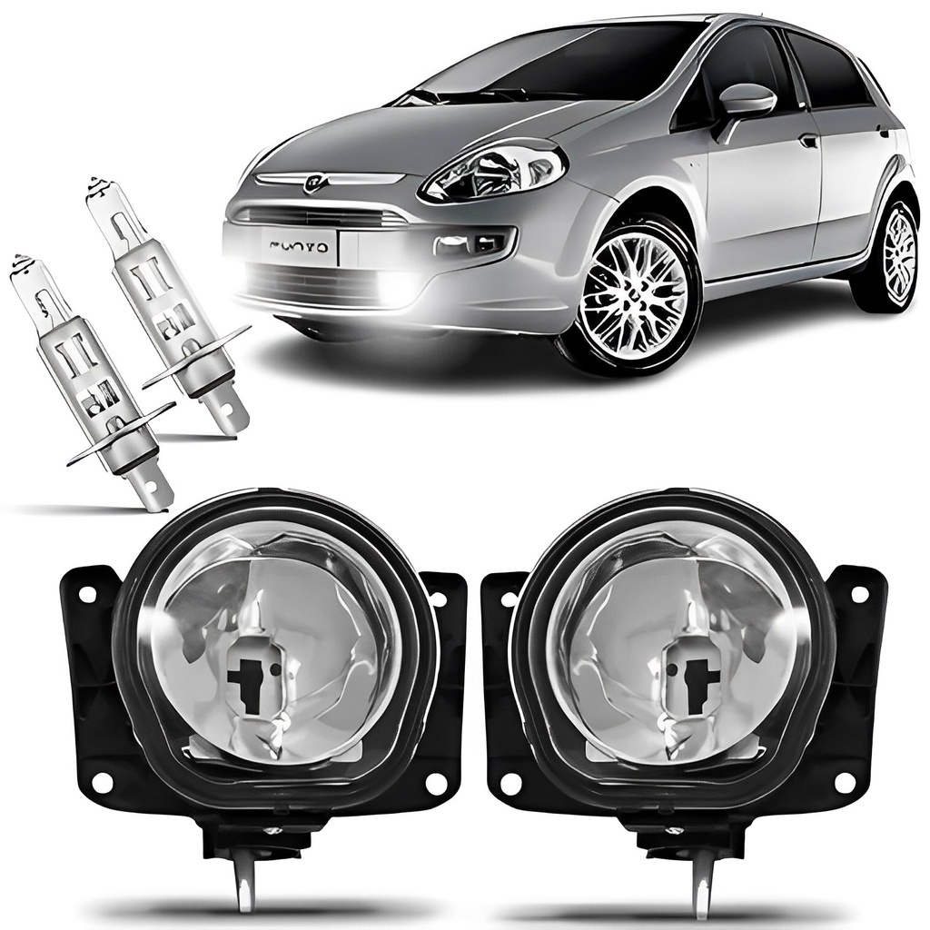Par Farol Milha Fiat Punto 2011 2012 2013 + Lampada em Oferta na Shopee