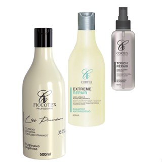 kit Selante Fiocotex Profissional Sem Formol 500ml Cabelo Crespo Afro