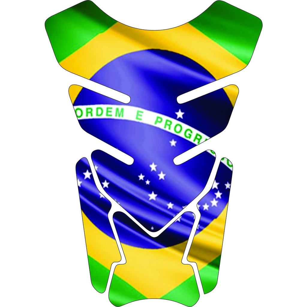 Protetor De Tanque Moto Resinado Tankpad Bandeira do Br4sil 2159