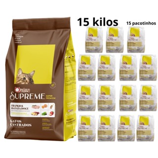 Ração de Gato Quatree Supreme Gatos Castrados (Embalagem de 1 kilo) 15 KILOS