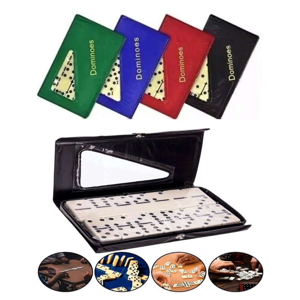 Dominó de Osso Diversão Profissional com Estojo Maleta 28 peças Promoção