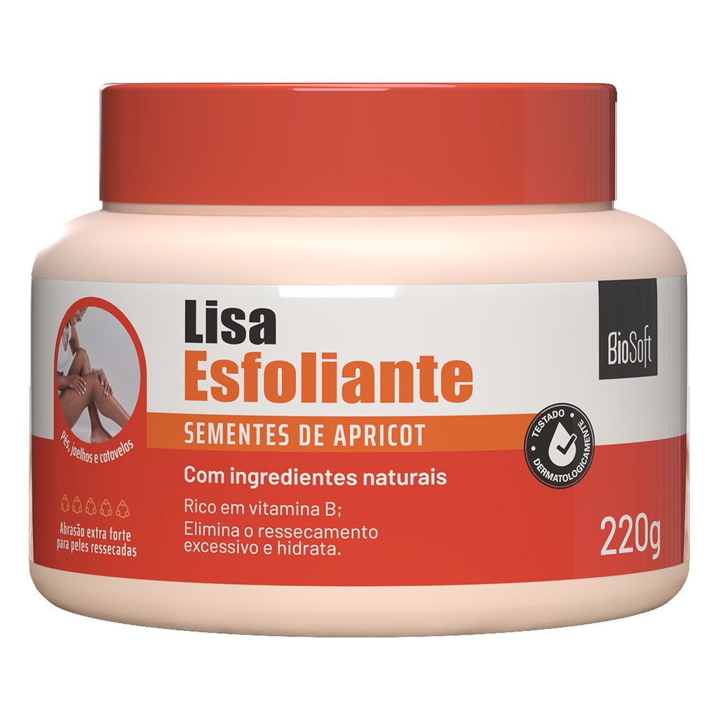 Creme Esfoliante Semente de Apricot 220g Biosoft