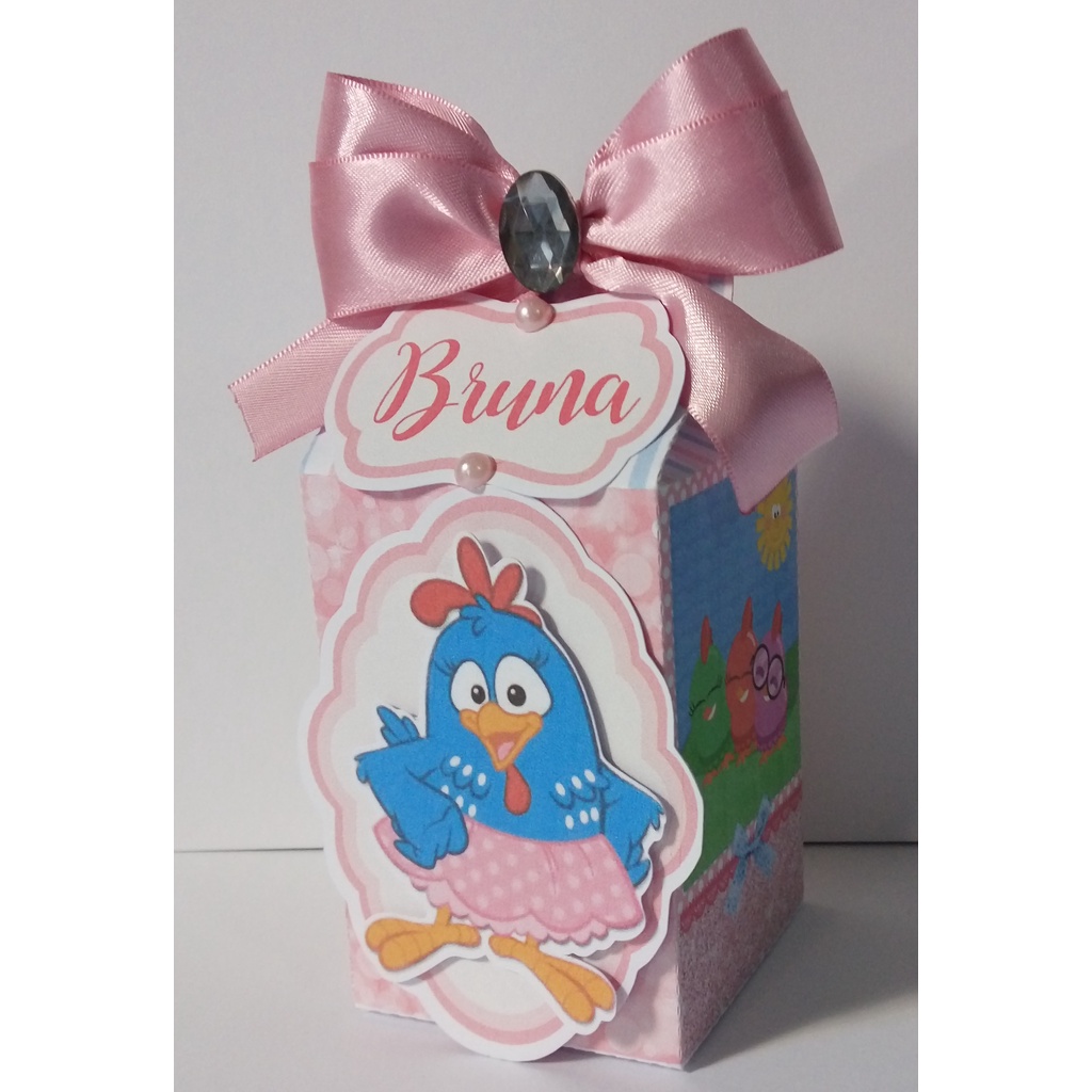 kit  30 mimos personalizados Caixinhas para Aniversario LEMBRANCINHA DE FESTA TEMA: GALINHA PINTADINHA/ cod.54 LEIA A DESCRIÇAO