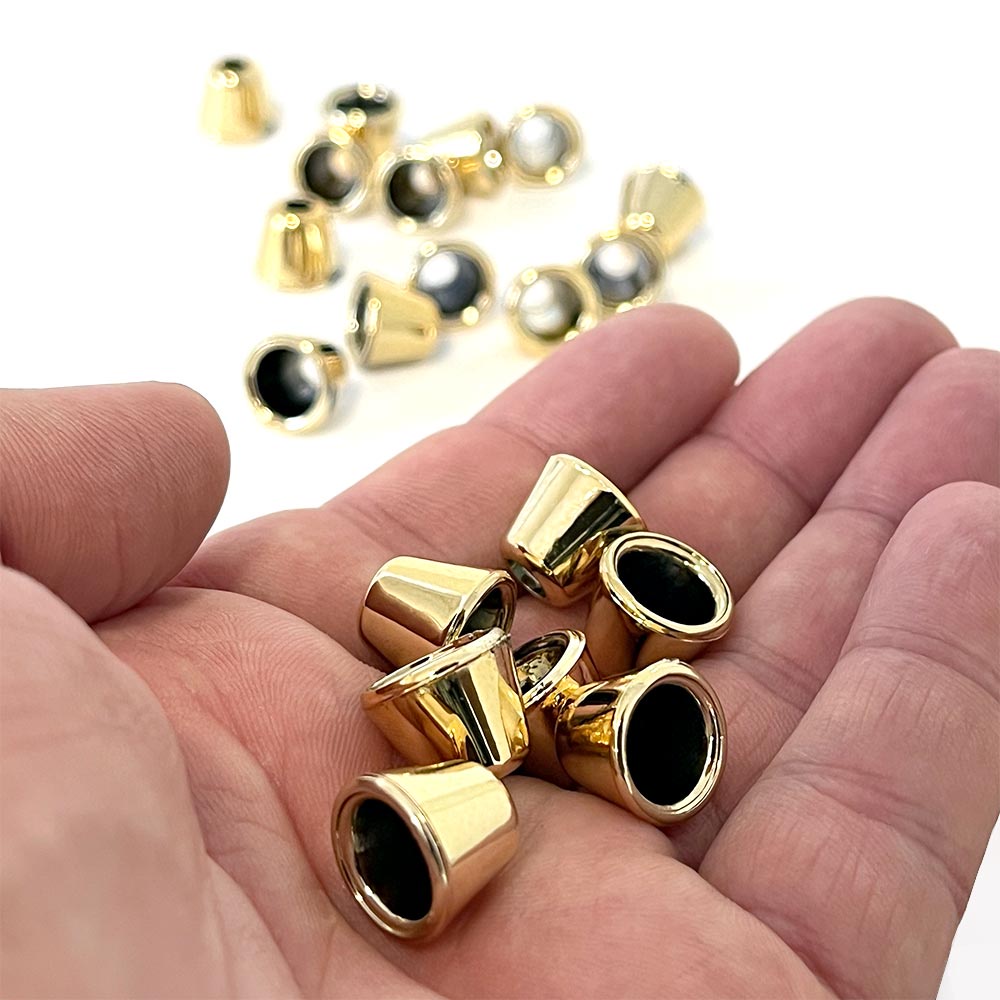 Ponteira Sininho 1cm Terminal Cordão Roupas Biquíni Pezinho Artesanato em Oferta na Shopee