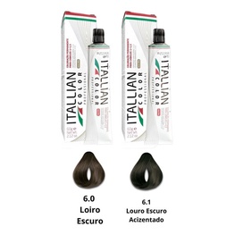 Kit 2 Tintas De Cabelo Profissional Itallian Color 6.0 + 6.1