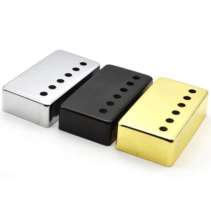 Capa Captador Metálica - Modelo Gibson/ Epiphone - Medida 52 mm - Cores: Cromada - Dourada - Preta - Vl.Unit,