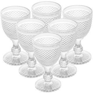 Conjunto de 6 Taças 300ml Água Bico De Jaca - Wolff Bon Gourmet