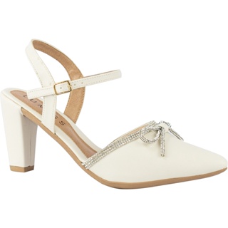 Scarpin Feminino Lumiss Bico Fino Salto Alto Fino Laço em Strass Brilho Cristal Confortável Luxo Saltinho Macio em Oferta na Shopee
