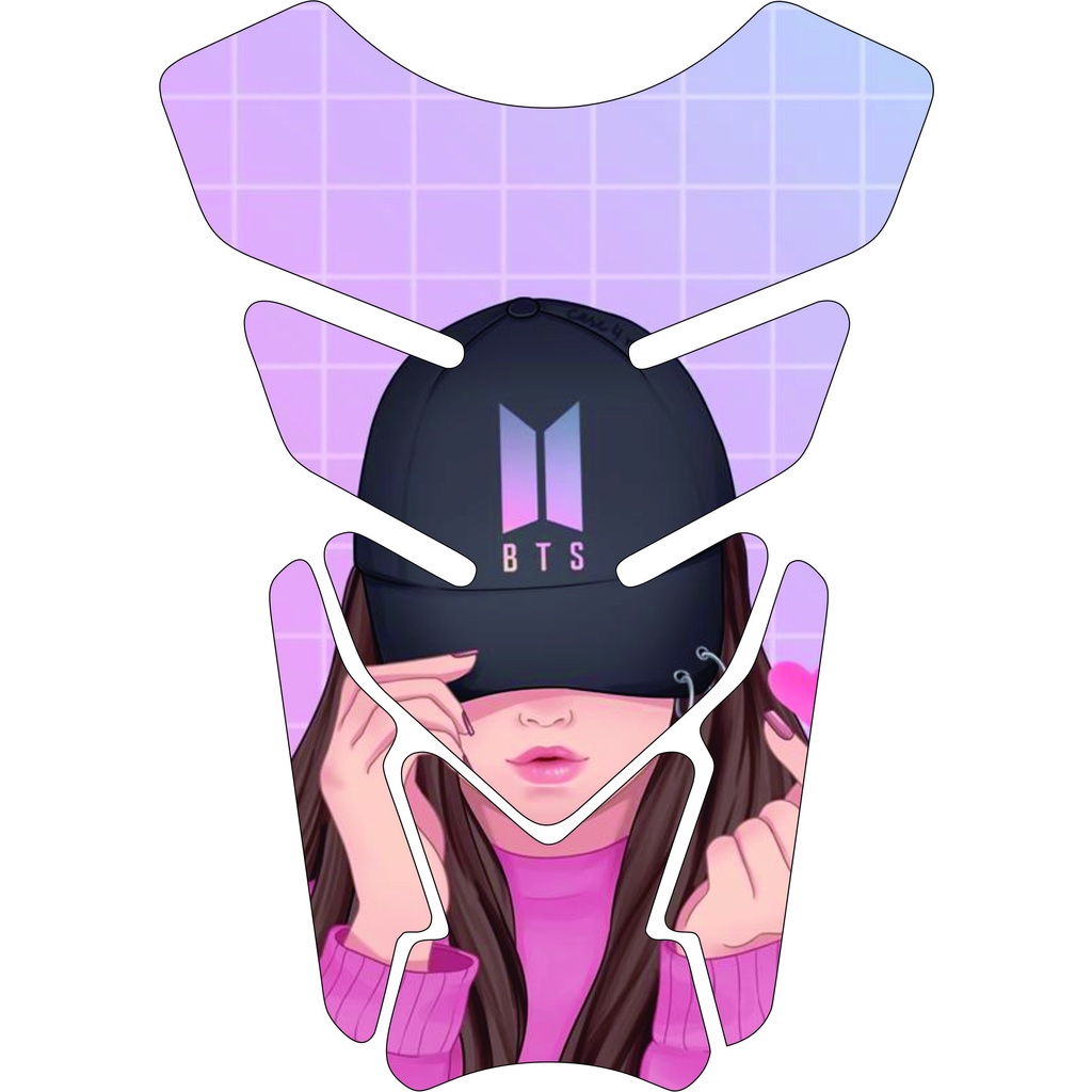 Protetor De Tanque Moto Resinado Tankpad Army BTS Coreano feminino varios modelos