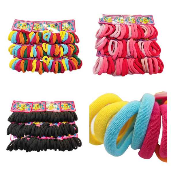 144 Pçs Elástico  Mini Rabicó Xuxinhas Prendedor De Cabelo em Oferta na Shopee